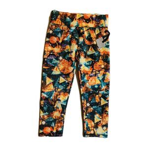 NEW Get A Grip Compression Leggings Small Capri Small Multicolor Galaxy Space S